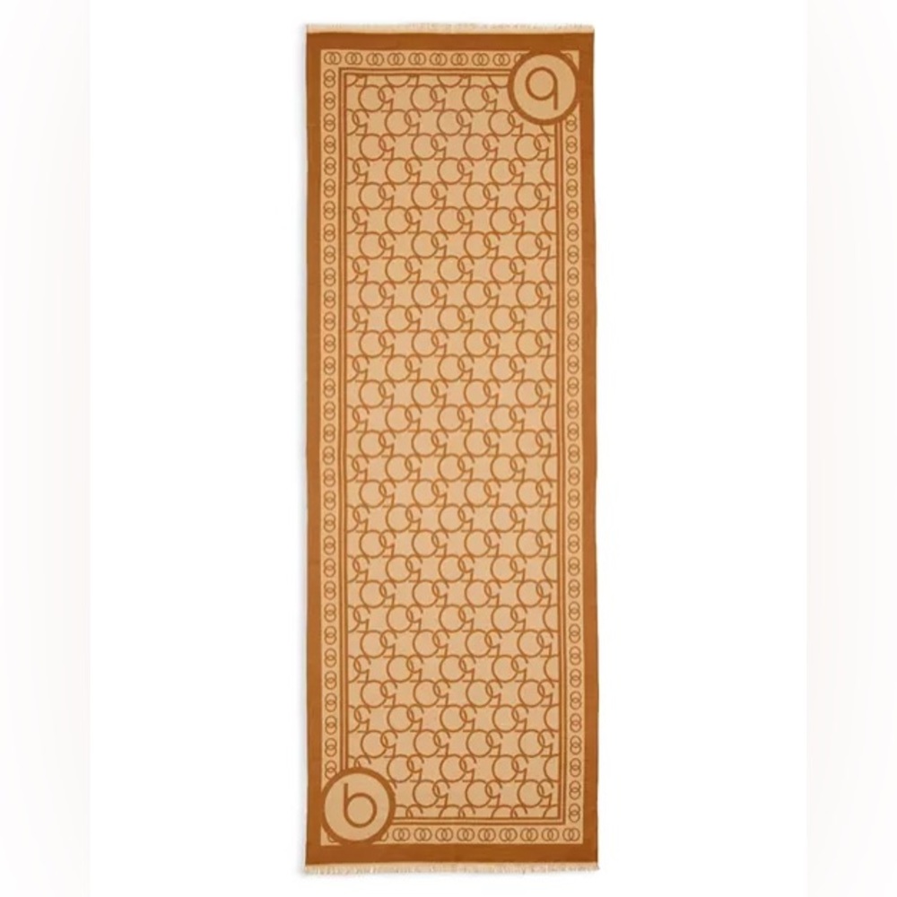 Bloomingdale’s 50th Anniversary Exclusive Logo Scarf - Camel 72” X 26” W - Picture 4 of 5